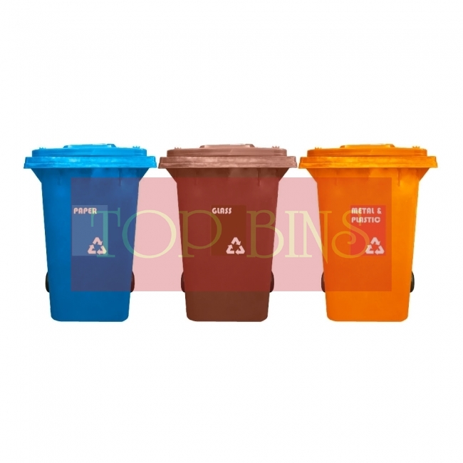 360L|M3| Recycle Mobile Garbage Bin 3-in-1